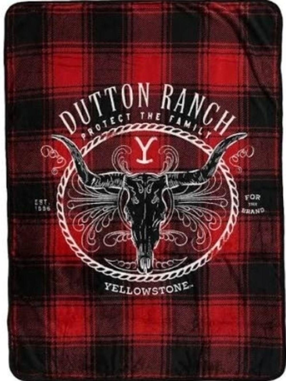 Dutton Ranch Red Plaid Yellowstone Throw Blanket by Yellowstone
